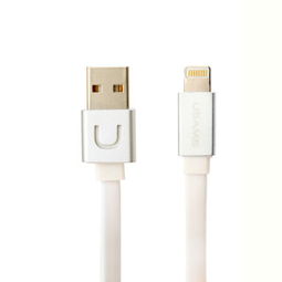 USAMS白色充電器與數(shù)據(jù)線 兼容多款蘋果設(shè)備的充電解決方案
